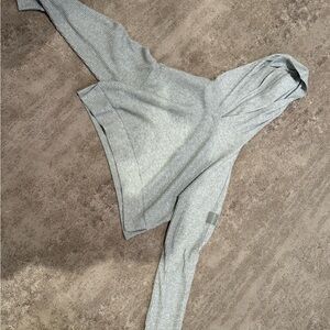 gray ALO short hoodie and can fit as a small